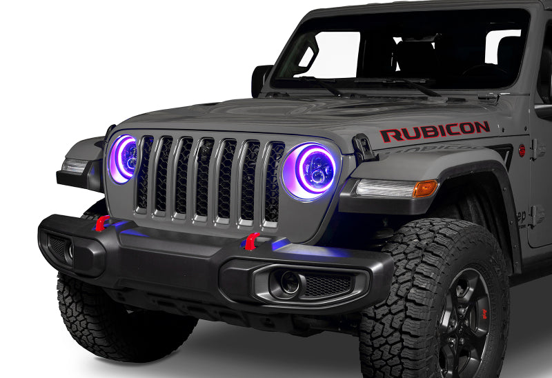 2007-2017 Wrangler Gladiator 7in High Powered LED Headlights Pair Dynamic - View 5 | Dirty Garage