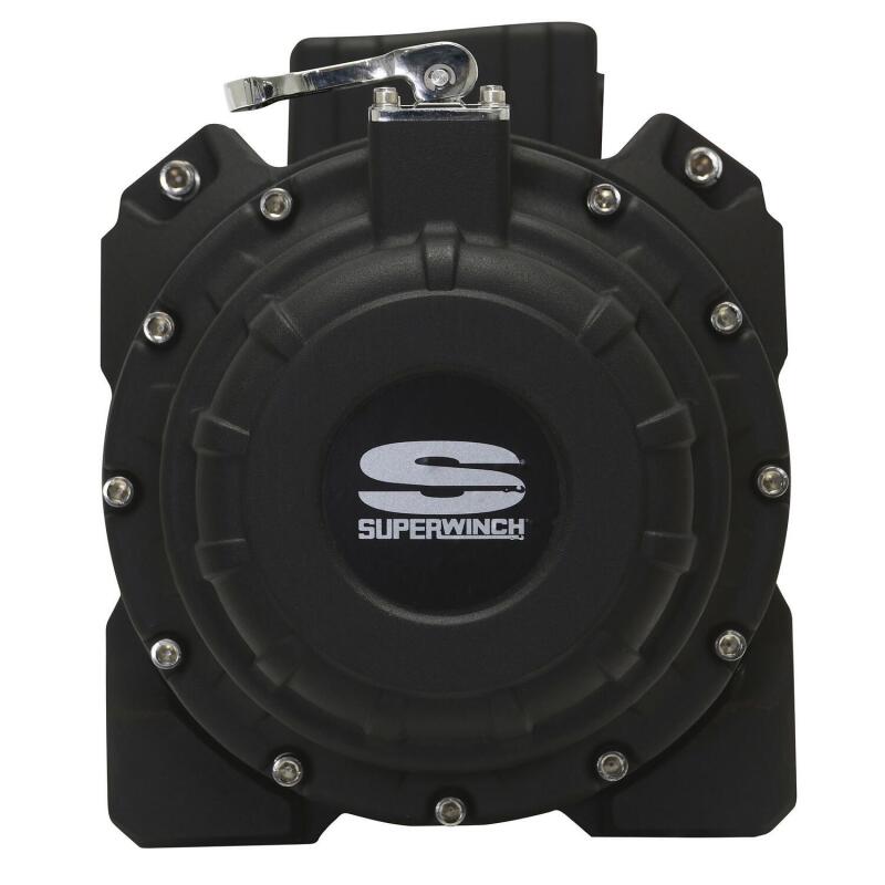 Universal 18k 12V DC Tiger Shark 18000SR Winch w/ Black Synthetic Rope - View 2 | Dirty Garage