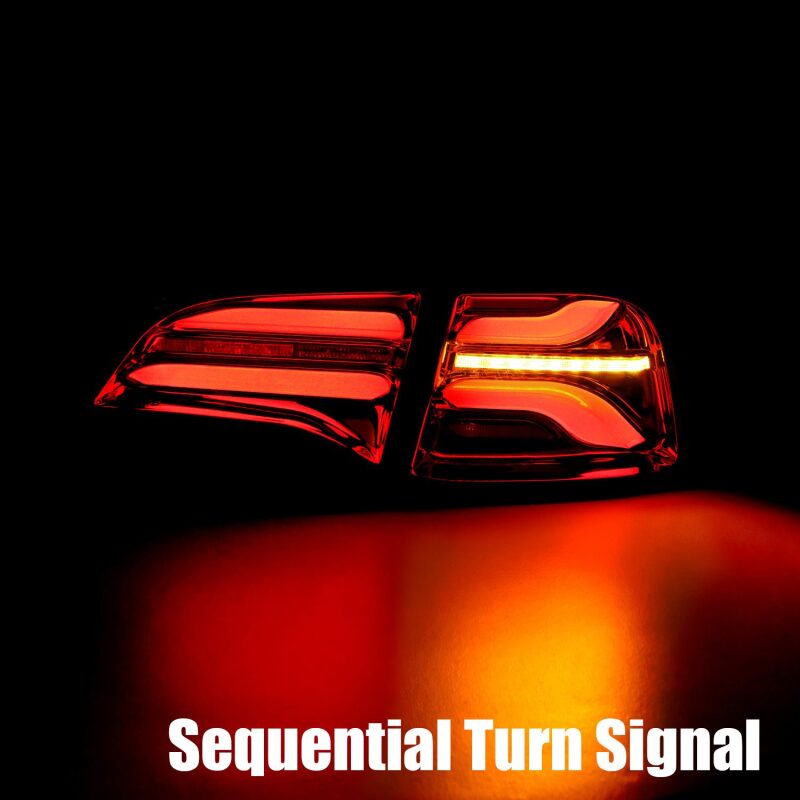 2020-2022 Model Y Pro-Series LED Tail Lights Jet Black w Sequential Signal - View 2 | Dirty Garage