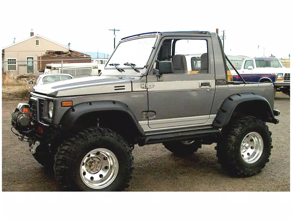1986-1995 Samurai Pocket Style Fender Flares 4pc - Black - View 2 | Dirty Garage