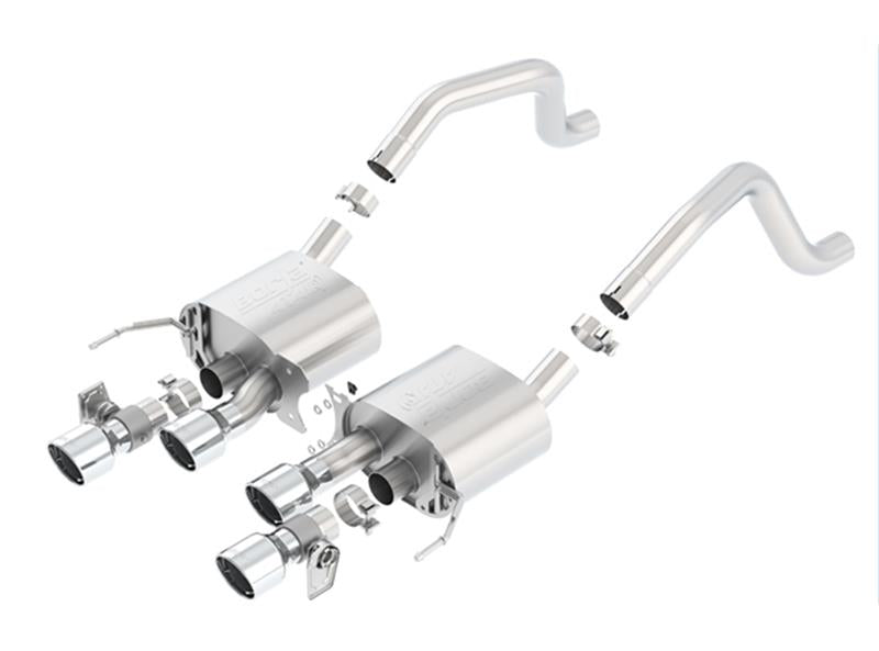 Borla 15 Chevy Corvette C7 ZO6 6.2L w/o AFM w/ NPP ATAK Quad RD RL IC Tips Center Rear Exit Exhaust | Dirty Garage
