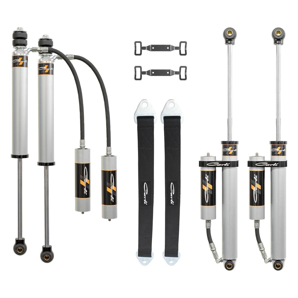 1994-2002 Ram HD 4x4 Carli-Spec 2.0" RR 3" Lift Front & Rear Shock Pkg Res Mounts & Limit Straps (CS-D3SPKG-CS20RR-D2)