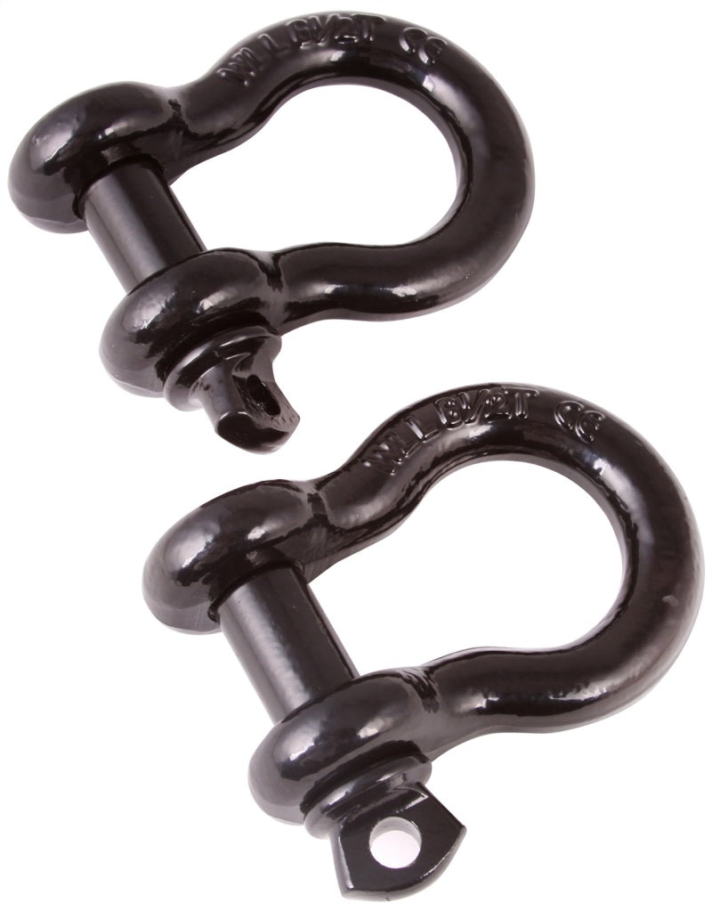 Rugged Ridge 3/4in Black D-Shackles | Dirty Garage