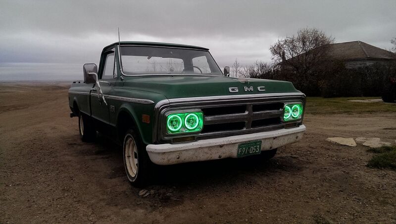 Universal Red Halo Pre-Installed Lights 5.75" Sealed Beam - View 5 | Dirty Garage