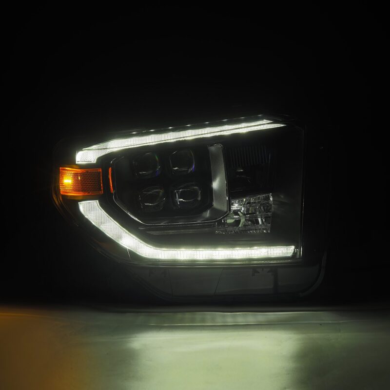 2014-2021 Tundra Nova-Series LED Projector Alpha Black Headlights Active Light Sequential Signal DRL - View 2 | Dirty Garage