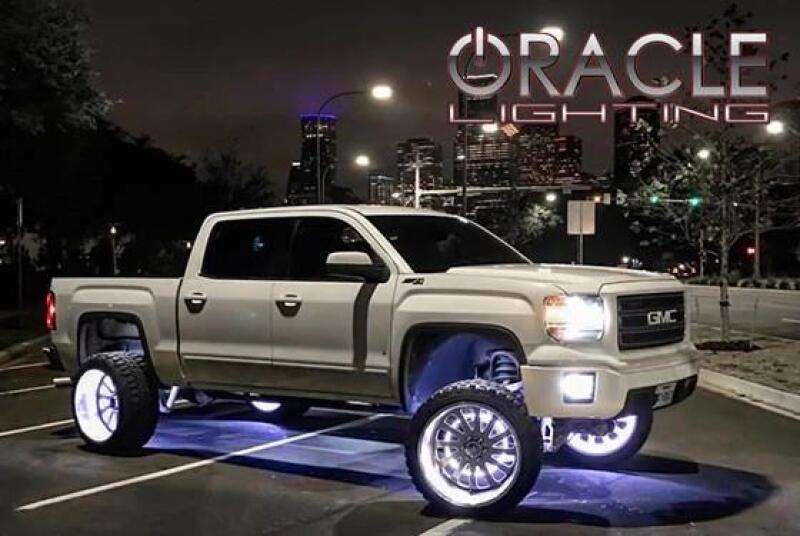 Universal LED Illuminated Wheel Rings Double LED White - View 4 | Dirty Garage