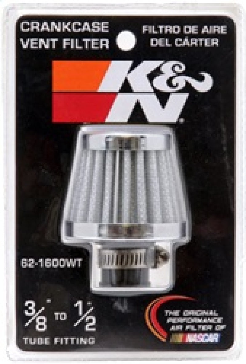 Universal 2in Base OD x .375in Flange ID x 1.75in H Rubber Base Crankcase Vent Filter - White - View 9 | Dirty Garage