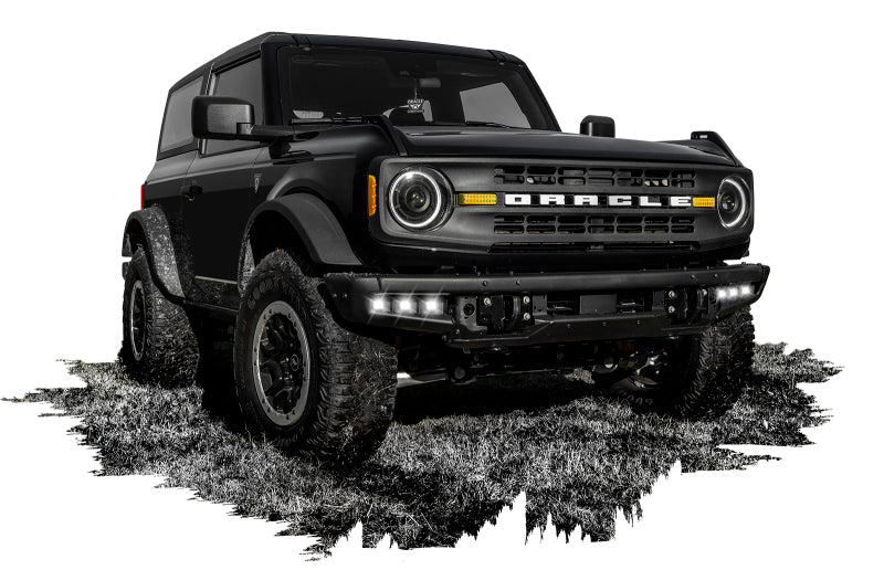 2021-2022 Bronco Triple LED Fog Light Kit White - View 5 | Dirty Garage