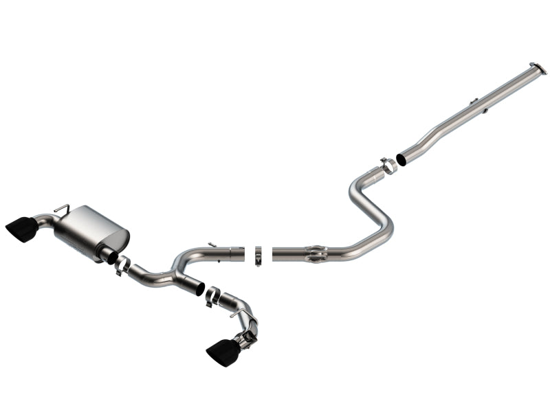 Borla 19-20 Hyundai Veloster N 2.0L I4 MT FWD 2DR 3in ATAK CatBack Exhaust w/ Black Chrome Tips | Dirty Garage