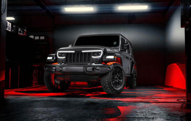 2018-2025 Wrangler JL JT VECTOR Series Full LED Grille - View 8 | Dirty Garage