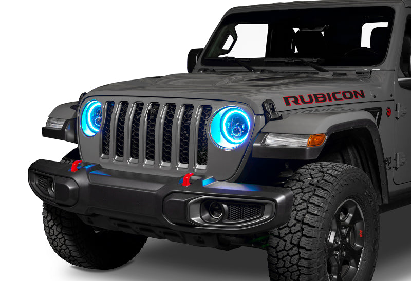 2007-2017 Wrangler Gladiator 7in High Powered LED Headlights Pair Dynamic - View 6 | Dirty Garage