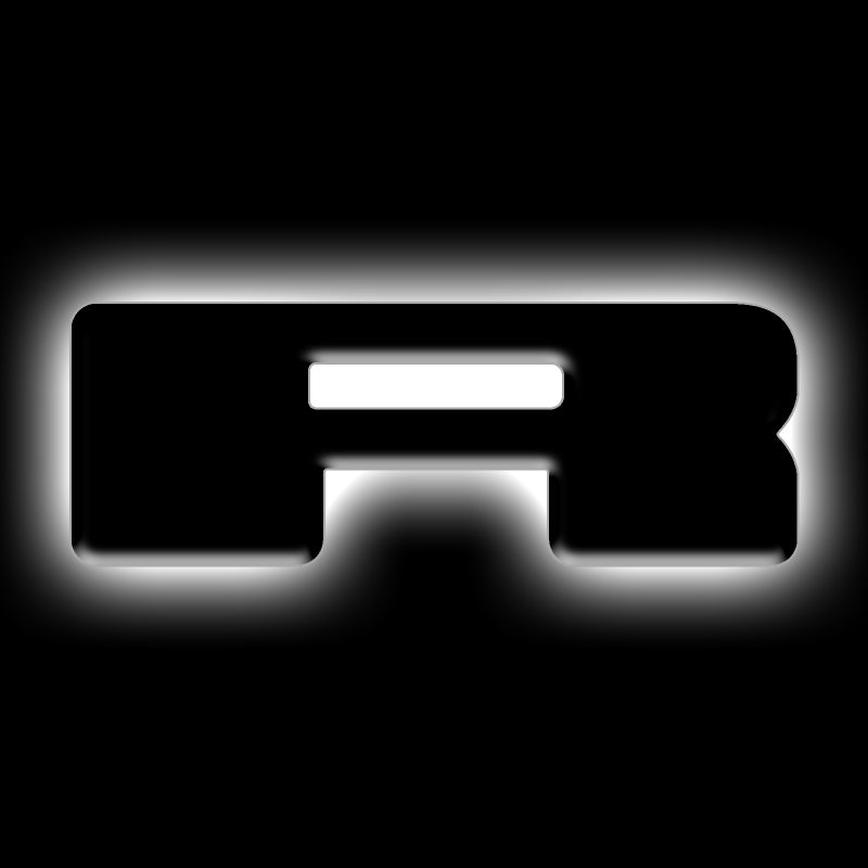 Universal Illuminated LED Letter Badge Matte Black - View 2 | Dirty Garage