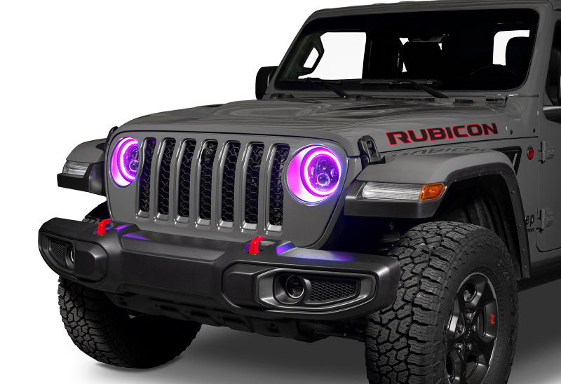 2007-2017 Wrangler Gladiator 7in High Powered LED Headlights Pair Dynamic - View 7 | Dirty Garage