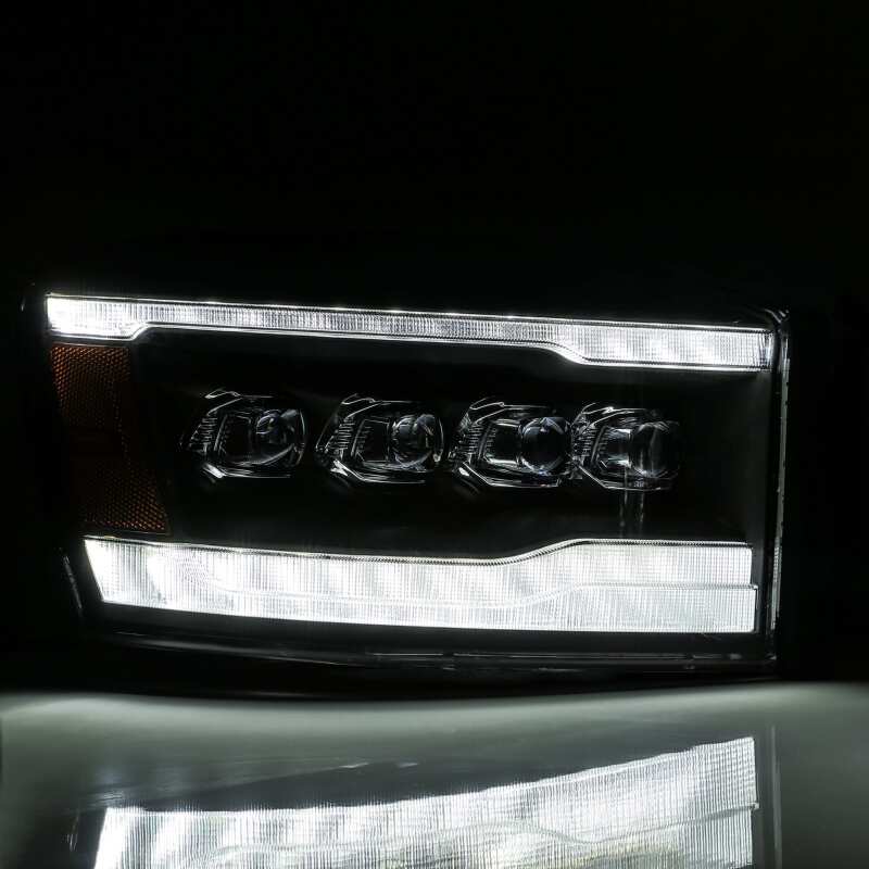 2006-2008 Ram HD Nova-Series LED Projector Black Headlights Sequential Signal DRL Amber LED - View 3 | Dirty Garage