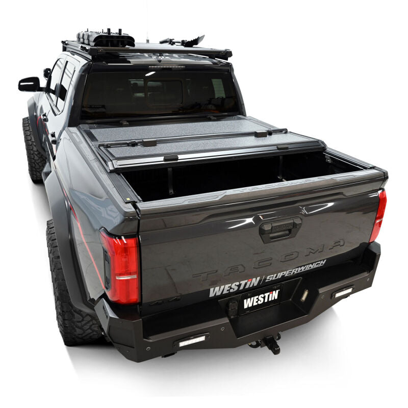 Westin 24-26 Toyota Tacoma 2WD/4WD 5ft. Bed Hard Tri-Fold Tonneau Cover - Black - View 3 | Dirty Garage