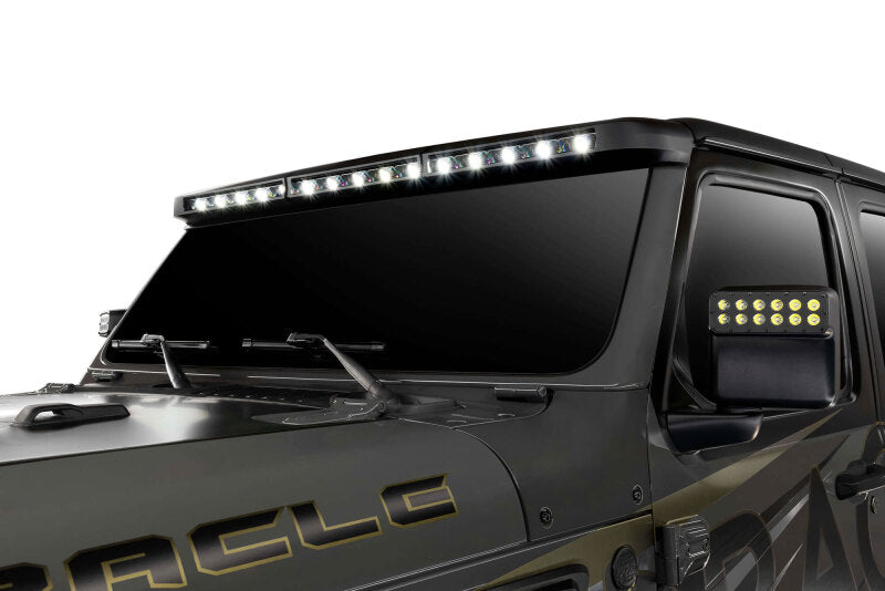 2018-2025 Wrangler JL Gladiator JT Integrated Windshield LED Light Bar System - View 6 | Dirty Garage