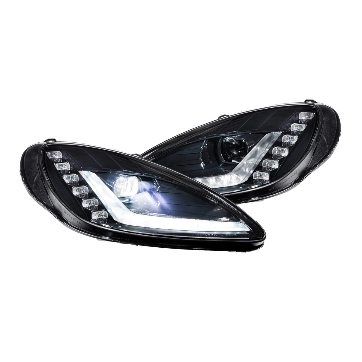 2005-2013 Chevrolet Corvette XB LED Black Headlights (LF460.2) | Dirty Garage