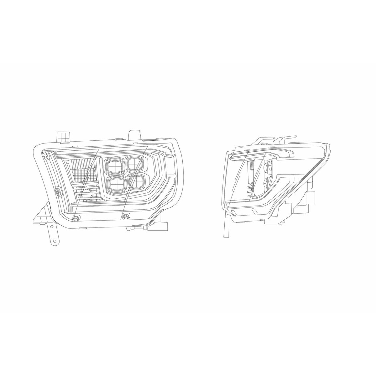 2007-2013 Tundra Nova-Series LED Alpha Black Headlights - View 5 | Dirty Garage