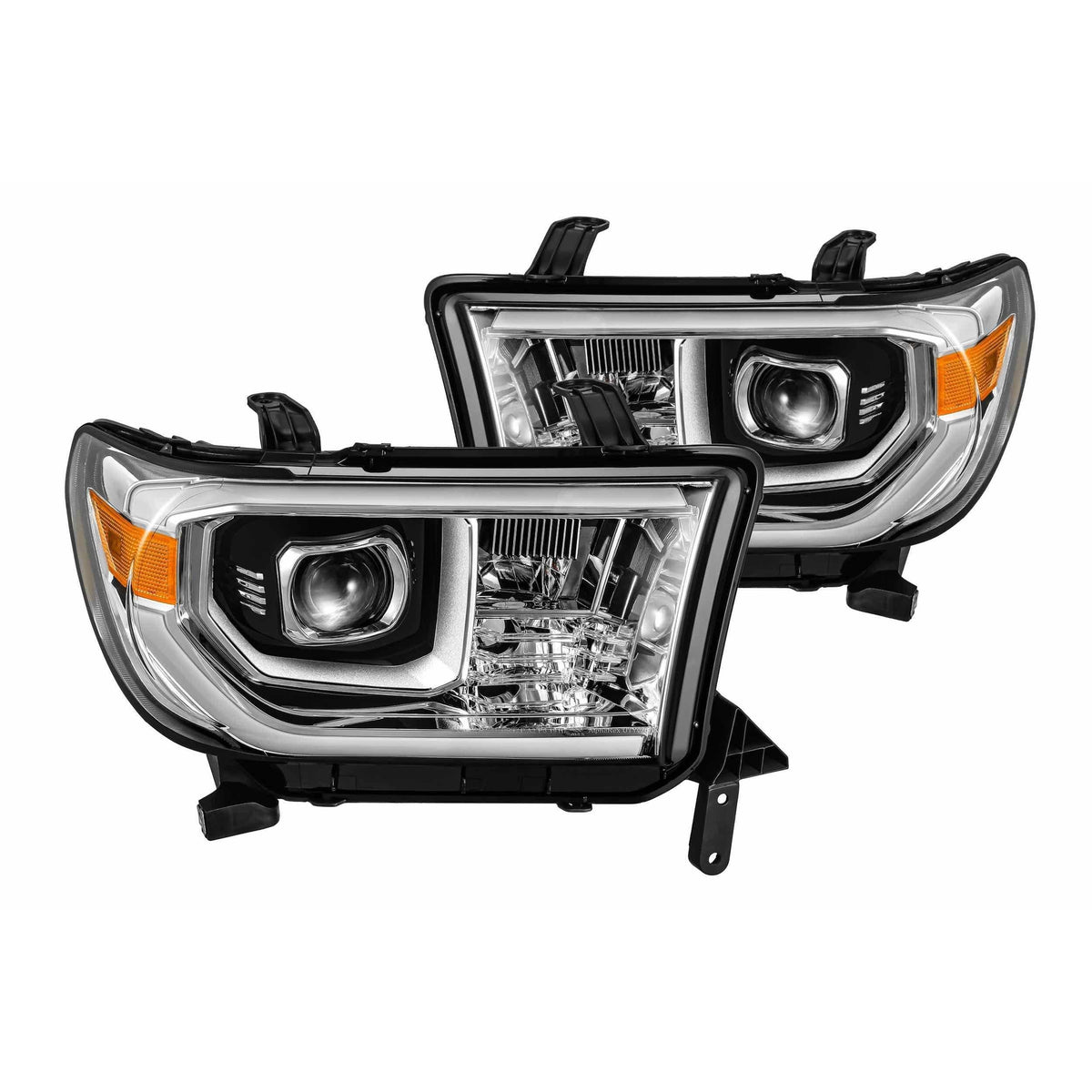 2007-2013 Tundra Pro-Series Halogen Gloss Black Headlights - View 4 | Dirty Garage