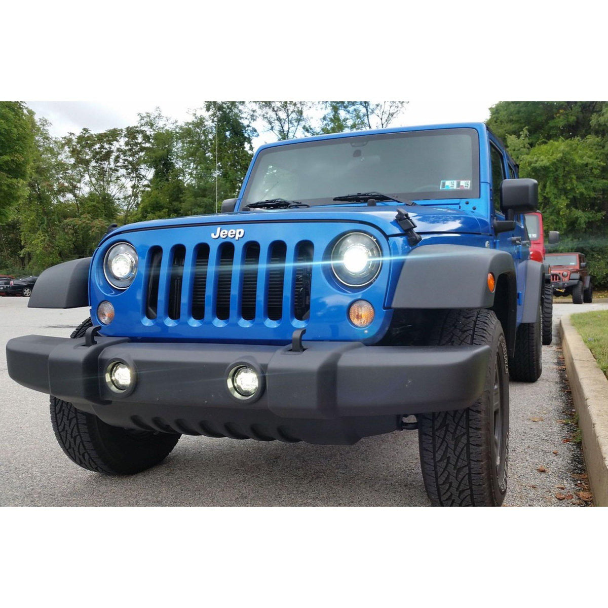 2007-2017 Jeep Wrangler XB LED Black Fog Light - View 10 | Dirty Garage