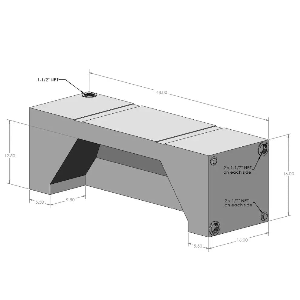 2007-2024 Transit/Sprinter S&B 35 Gallon Wheel Well Water Tank (Both Sides) - View 4 | Dirty Garage