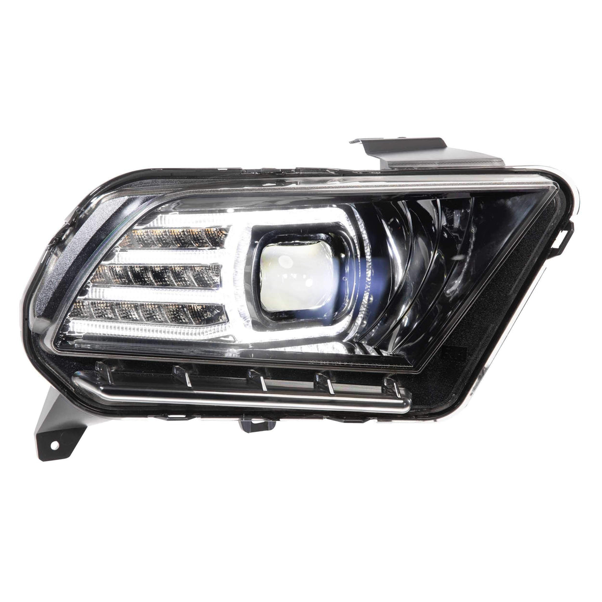2010-2014 Ford Mustang XB LED Black Headlights - View 4 | Dirty Garage