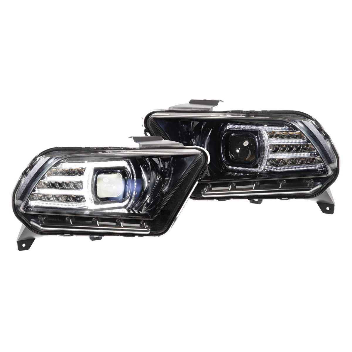 2010-2014 Ford Mustang XB LED Black Headlights | Dirty Garage