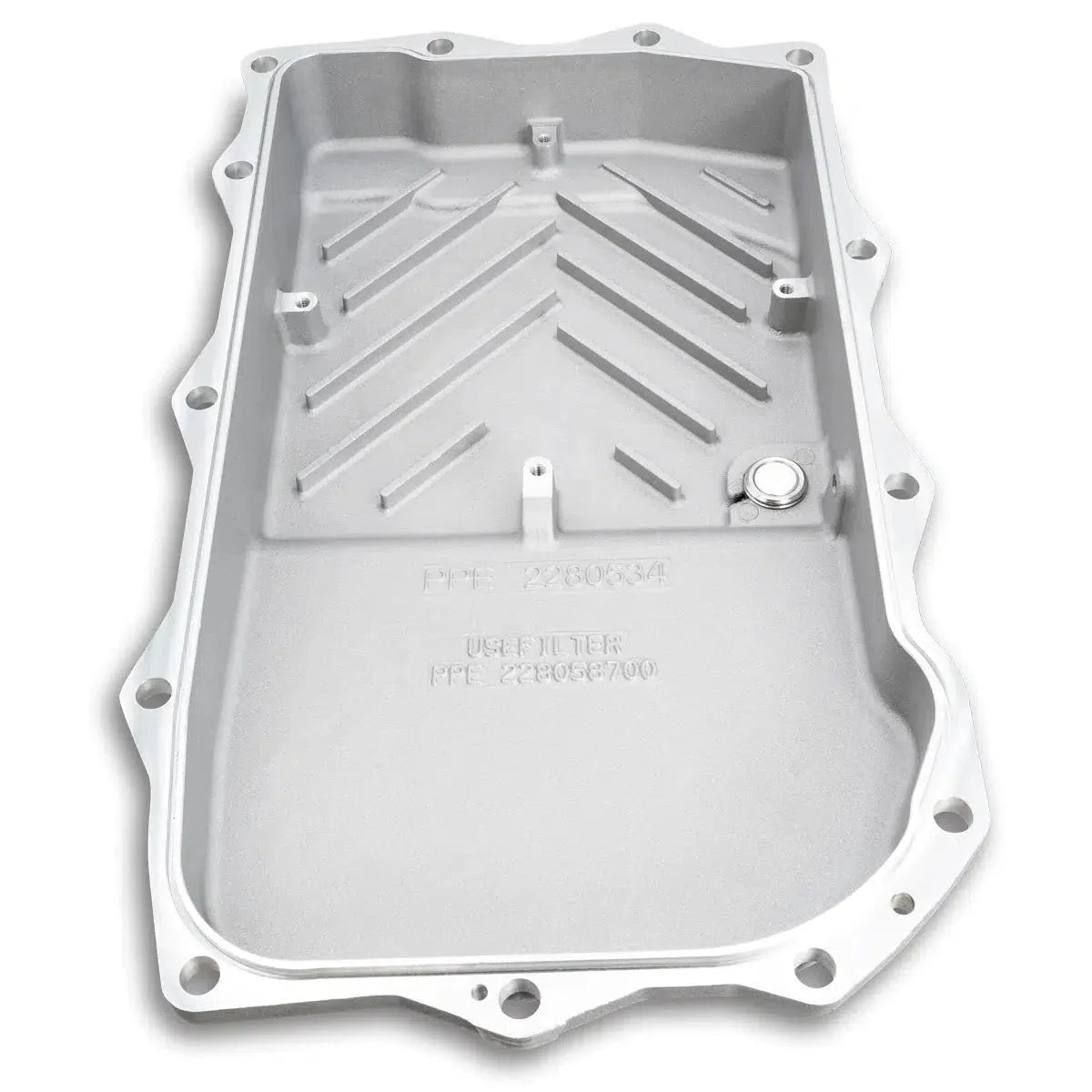 2012-2021 Grand Cherokee w/ ZF-8 Speed Heavy-Duty Cast Aluminum Transmission Pan Raw - View 4 | Dirty Garage