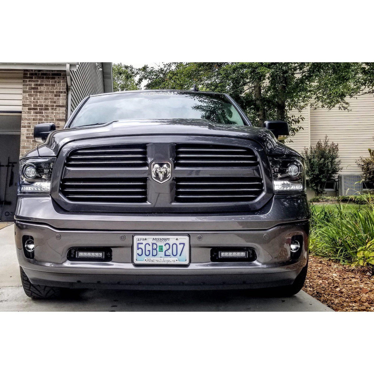 2013-2018 EcoDiesel XB LED Black Fog Lights - View 7 | Dirty Garage