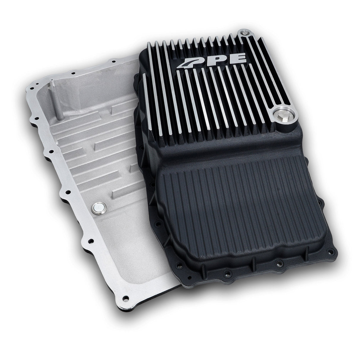 2018-2021 w/ 10L80 Transmission Heavy-Duty Cast Aluminum Transmission Pan Raw - View 2 | Dirty Garage
