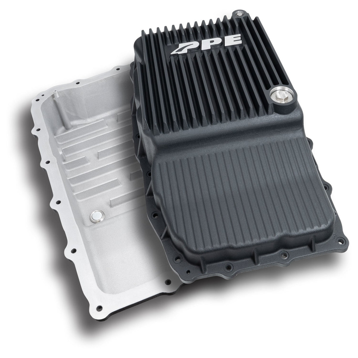 2018-2021 w/ 10L80 Transmission Heavy-Duty Cast Aluminum Transmission Pan Raw - View 3 | Dirty Garage
