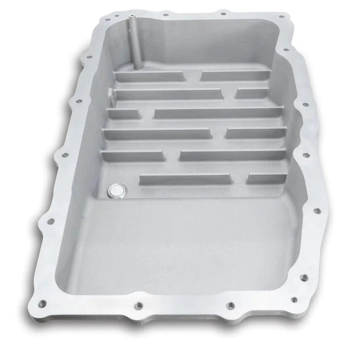2018-2021 w/ 10L80 Transmission Heavy-Duty Cast Aluminum Transmission Pan Raw - View 6 | Dirty Garage