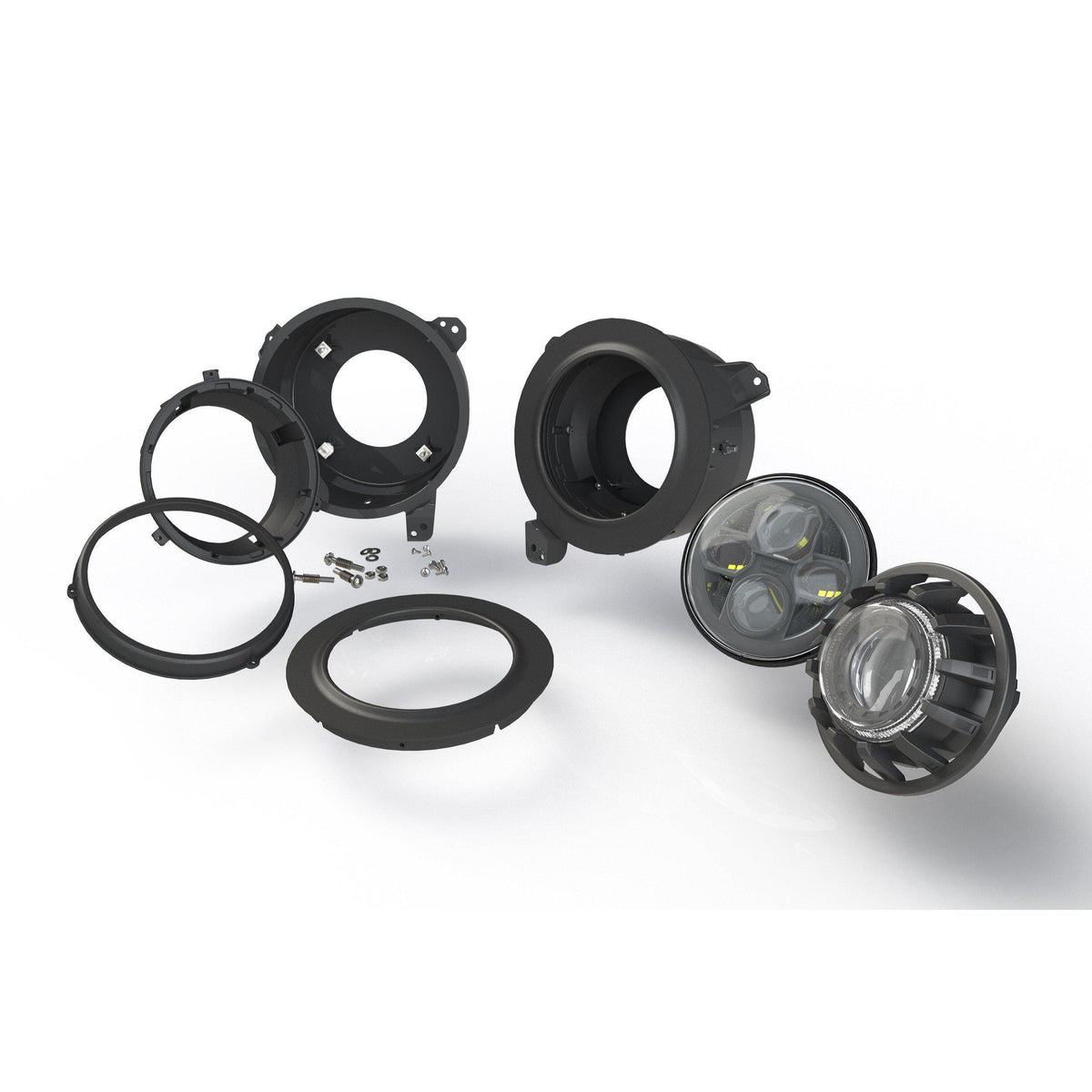 2018+ Jeep Wrangler JL 7" LED Headlight Adapters - View 7 | Dirty Garage