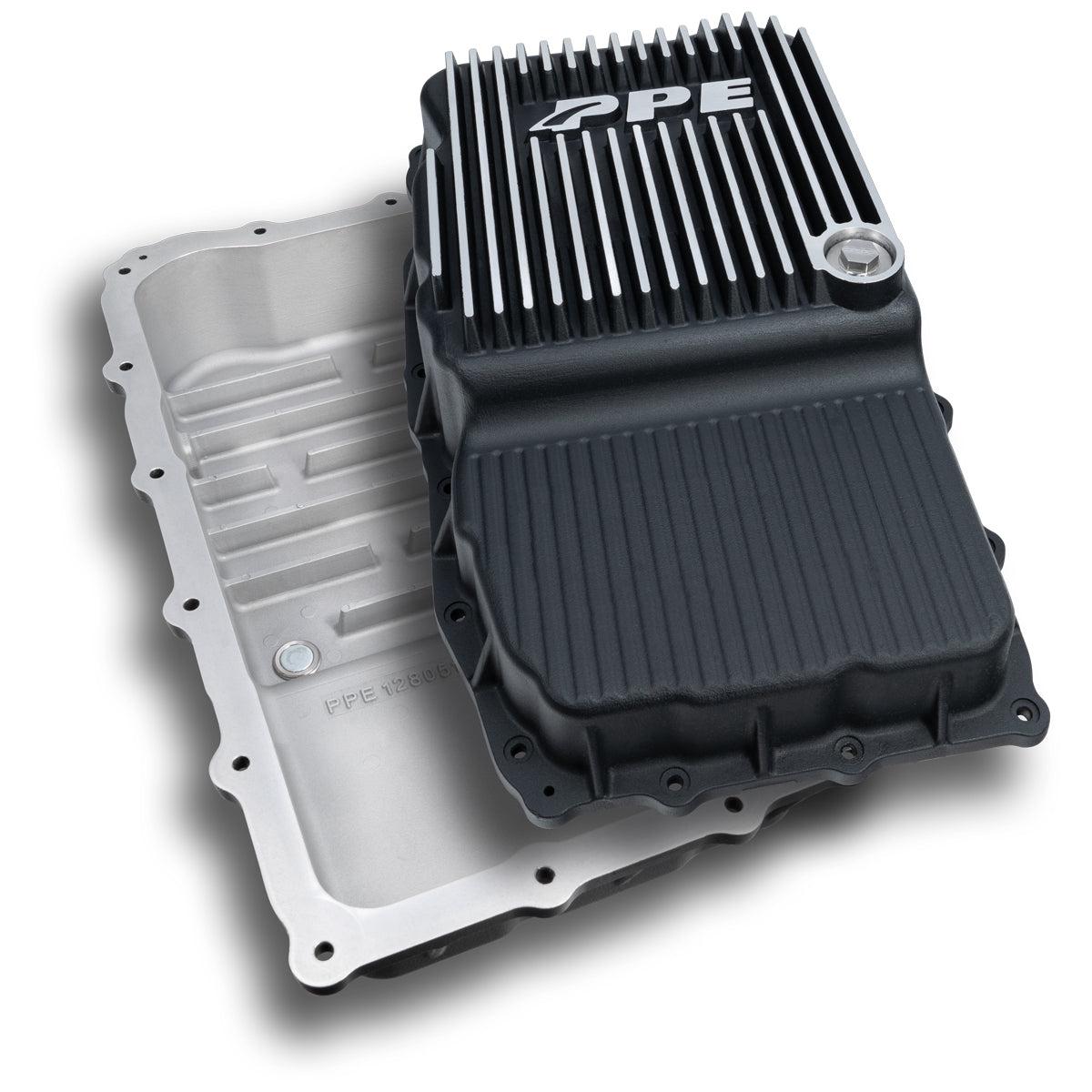 Universal w/ 10L80 Heavy-Duty Deep Cast Aluminum Transmission Pan Raw - View 2 | Dirty Garage
