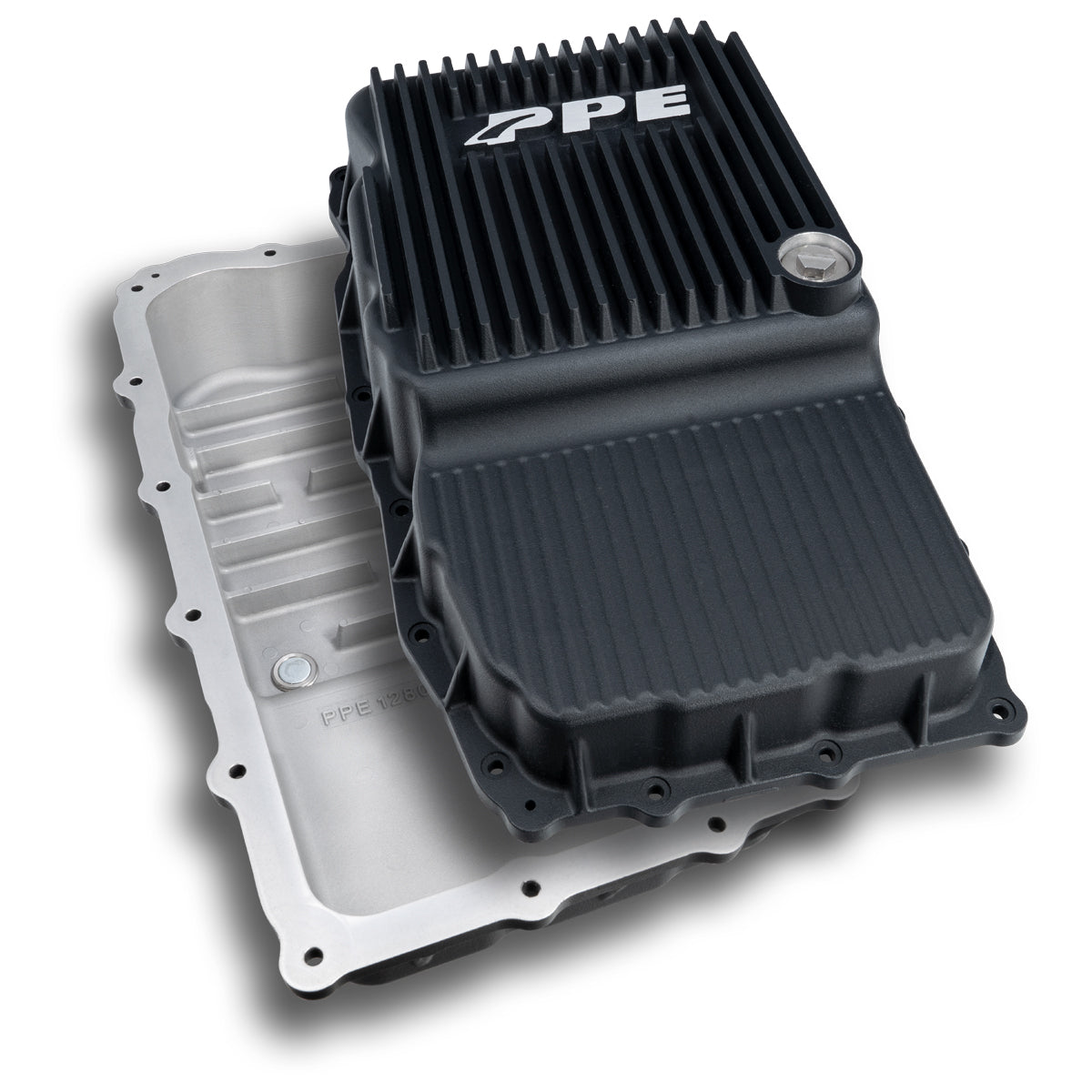 Universal w/ 10L80 Heavy-Duty Deep Cast Aluminum Transmission Pan Raw - View 3 | Dirty Garage