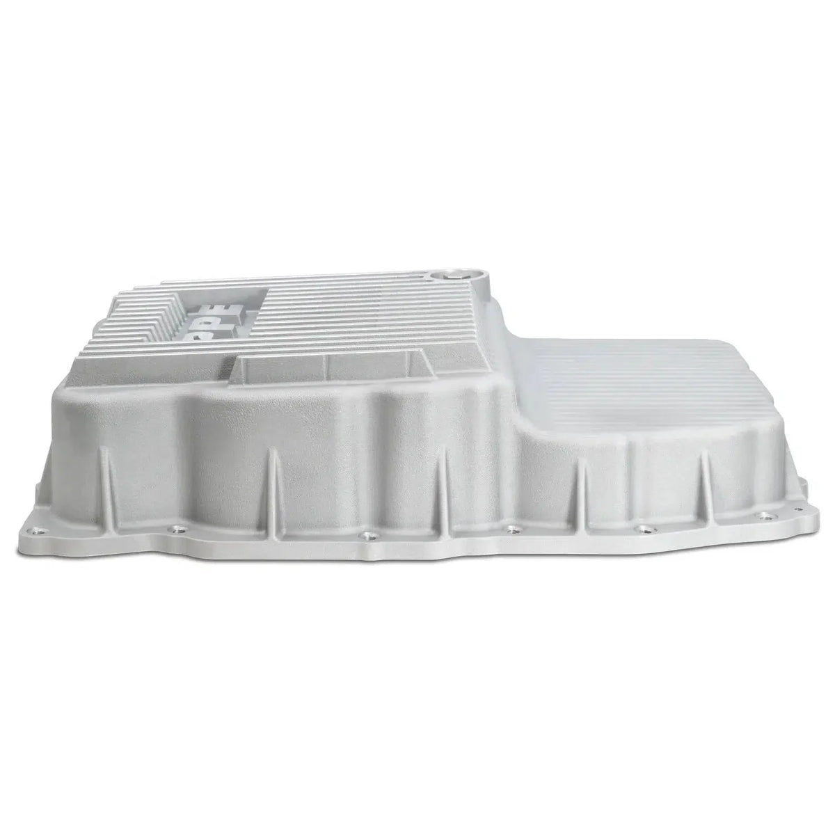 Universal w/ 10L80 Heavy-Duty Deep Cast Aluminum Transmission Pan Raw - View 5 | Dirty Garage