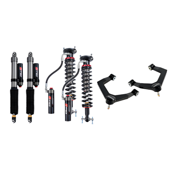 2019-2025 GM 1500 1" Elite Leveling Kit W/ Elka 2.5 Front Coilover & Rear Piggyback Reservoir Shocks | Dirty Garage