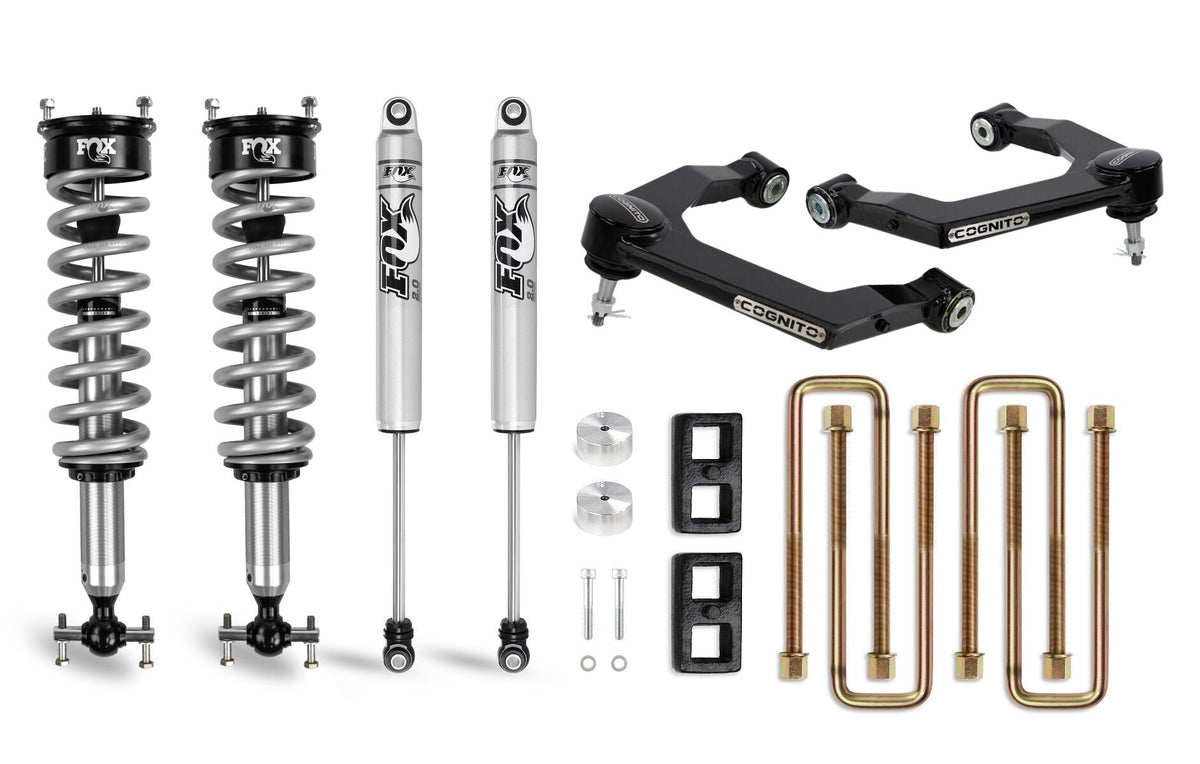 2019-2025 GM 1500 3" Performance Ball Joint Leveling Lift Kit W/ Fox 2.0 Coilover Shocks | Dirty Garage