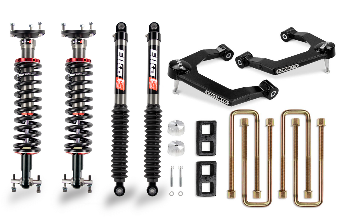 2019-2025 GM 1500 3" Performance Leveling Lift Kit W/ Elka 2.0 IFP Shocks | Dirty Garage