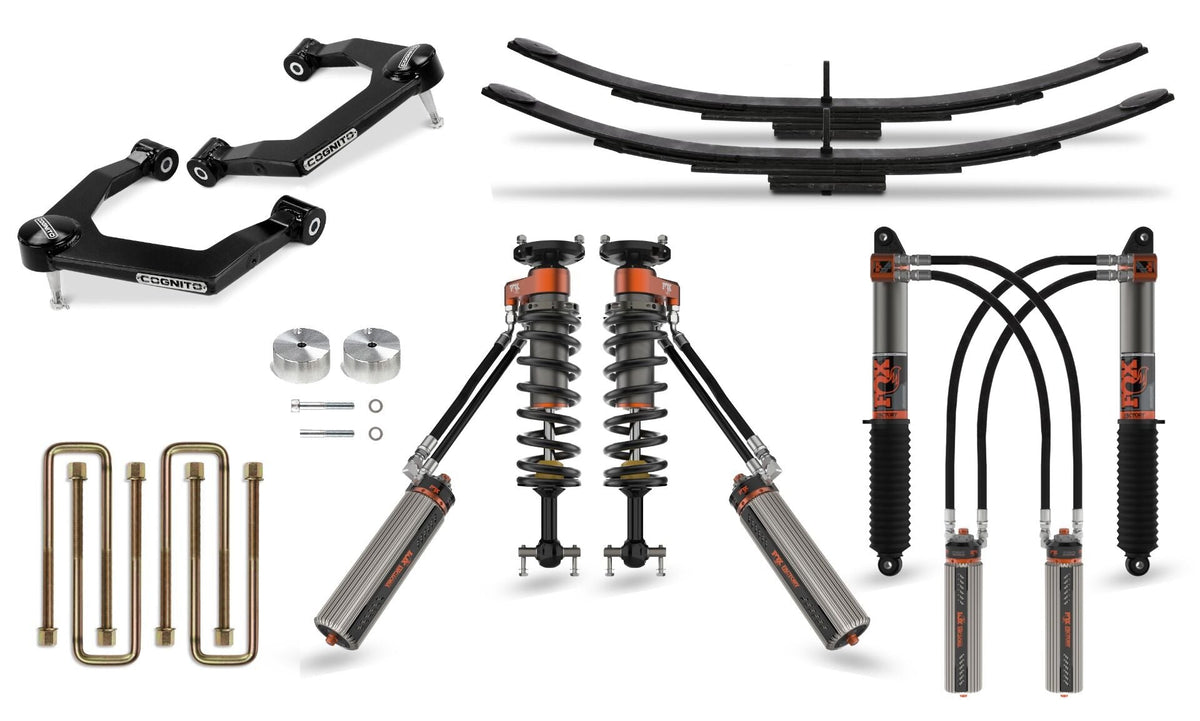 2019-2025 GM 1500 3" Ultimate Leveling Kit W/ Fox Factory Race Series 3.0 IBP Shocks Front | Dirty Garage