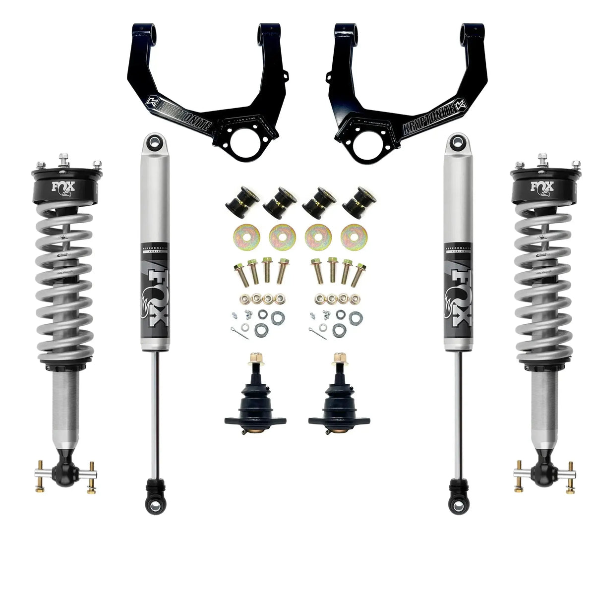 2019+ GM 1500 AT4/Trail Boss KRYPTONITE Stage 3 Leveling Kit W/Fox 2.0 Shocks | Dirty Garage