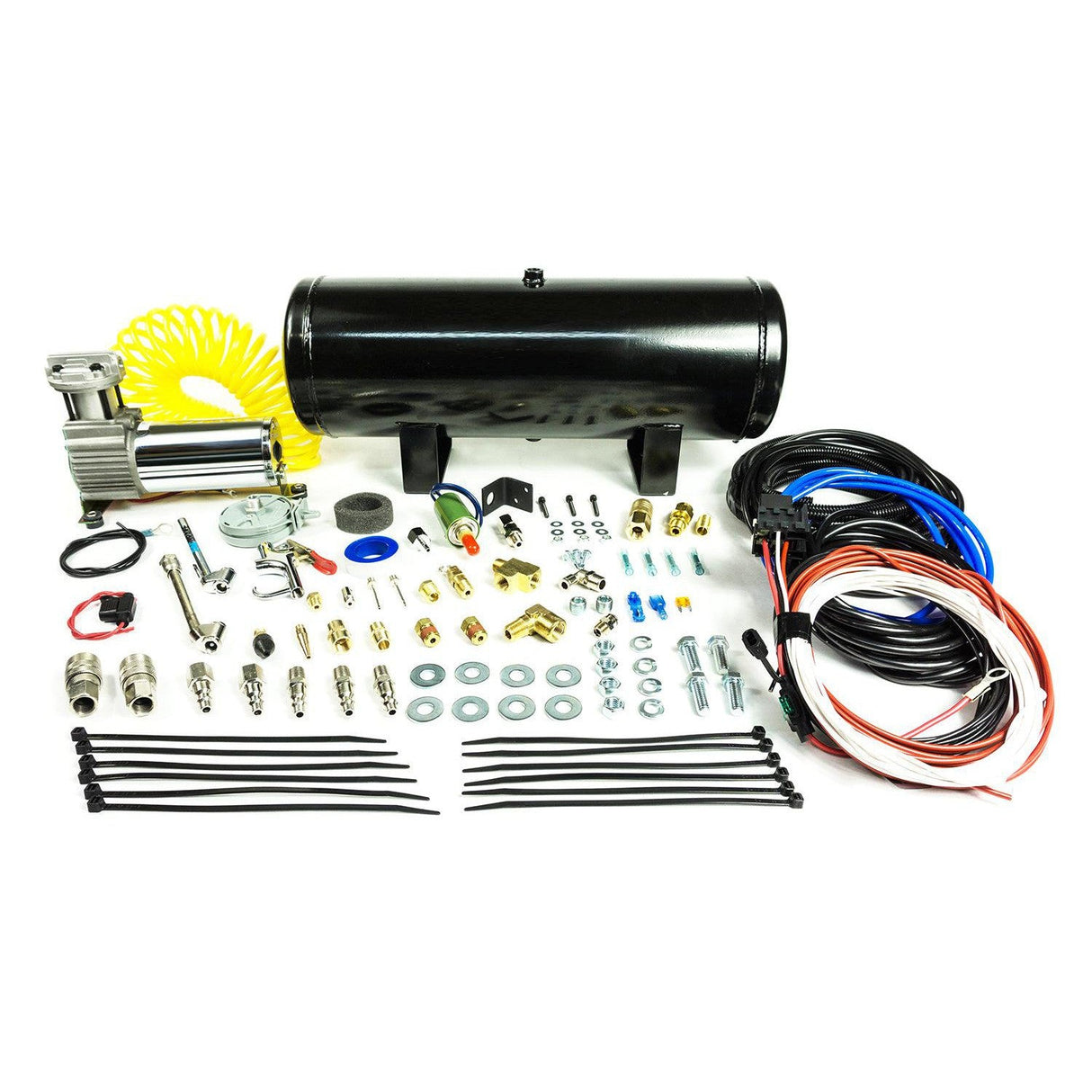 2021-2024 F150 Ultimate Combo Air Springs + Wireless Controls (2nd Gen) + 2 1/2 Gal. Air Tank Kit - View 5 | Dirty Garage