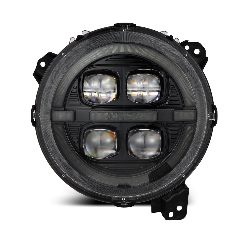 2018-2024 Wrangler Gladiator Nova-Series LED Projector Alpha-Black Headlights Active Light Sequential Signal | Dirty Garage