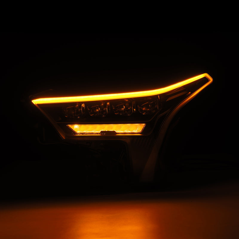 2022-2023 Tundra Nova-Series Headlights Black w Amber DRL - View 3 | Dirty Garage
