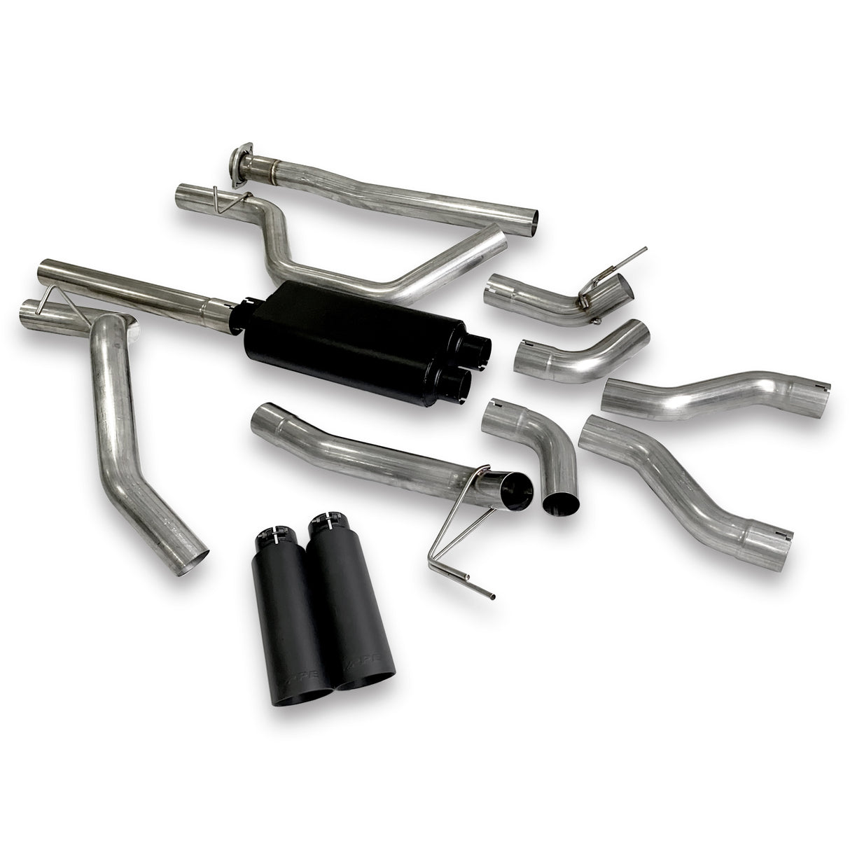 2019-2023 Ram 1500 1500 5.7L HEMI Cat Back Exhaust System Dual Exit Black - View 2 | Dirty Garage