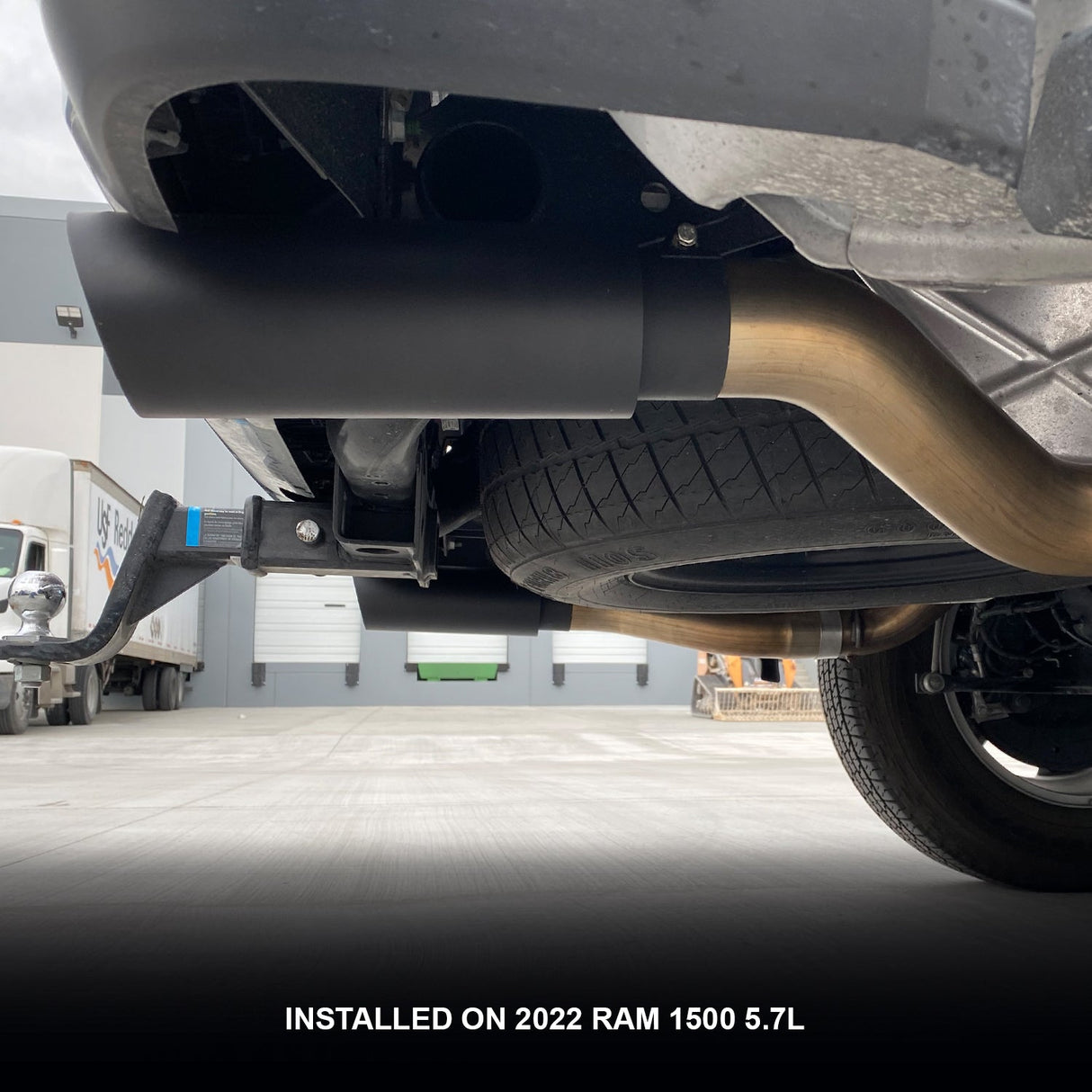 2019-2023 Ram 1500 1500 5.7L HEMI Cat Back Exhaust System Dual Exit Black - View 3 | Dirty Garage
