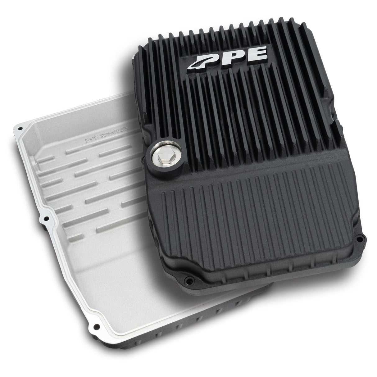 Universal w/ WA580, W5A580, NAG1 Transmission Heavy-Duty Cast Aluminum Transmission Pan Black | Dirty Garage