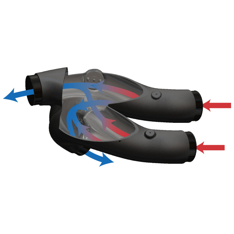 2015-2025 3.5L F-150 Twin Turbo PF Cold Air Intake System Race Blue - View 4 | Dirty Garage