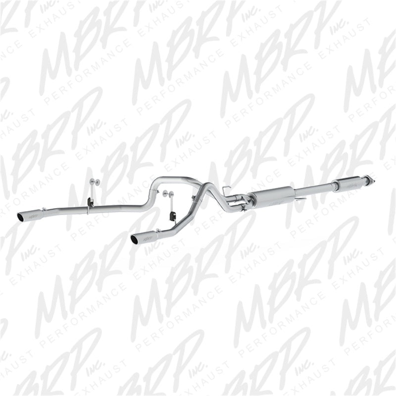 2015 F-150 5.0L 3" Cat Back Dual Split Rear Exit T409 Exhaust System | Dirty Garage