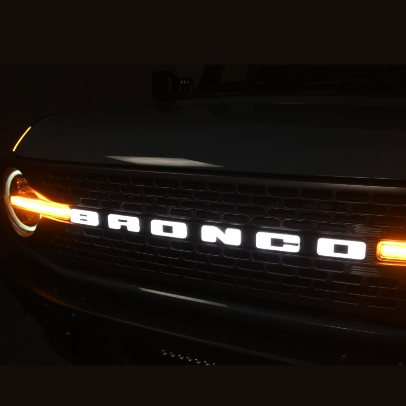 Bronco 2021-2023 Luminix LED Grille Emblem - View 3 | Dirty Garage
